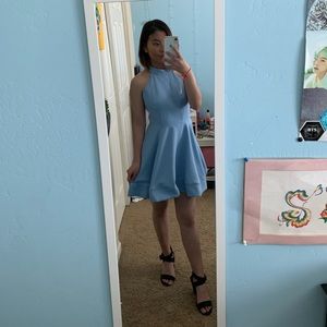 Backless Blue Windsor Dress!